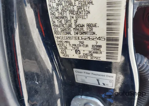 2003 Nissan Xterra Xe from USA, damaged, VIN 5N1ED28T93C626245